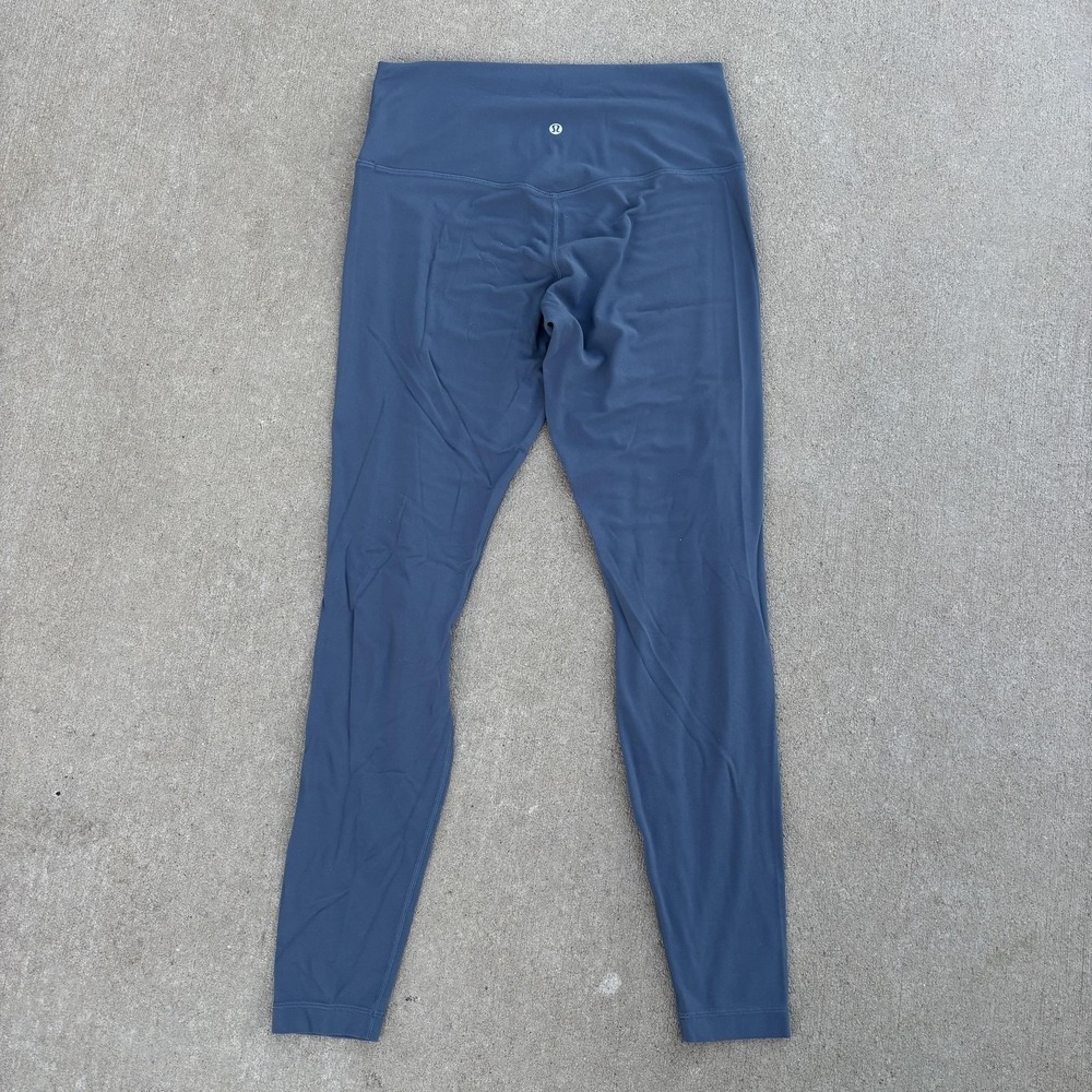 Lululemon‎ Leggings Womens 10 Blue High Rise Ankle Yoga Pants Stretch Knit